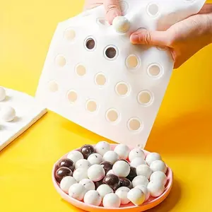 1pc/2pcs, Mini Round Ball Shape Silicone Molds, Cake Decorating Tools, Silicone Chocolate Mold, Ice Cube Mold, Baking Mold for Making Cake Jelly Mousse French Dessert Silicone Mousse Cake Mold - Perfect for Baking, Pastry, and Candy