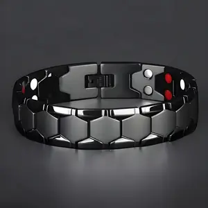 Punk Style Ball Shape 4-In-1 Element Energy Magnetic Bracelet, Fashion Titanium Steel Unisex Jewelry, Casual Trendy Jewelry, Stylish Versatile Gift for All Occasions, High Quality Bracelet