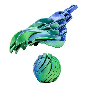 1pc 3D Printed Twisted Ball Stress Toy, Hypnotic Slime Rotating Gear Ball, Pressure Relief Relaxation Fidget Tool, Stress Relief Fidgeting, Valentine's Day Easter Gift