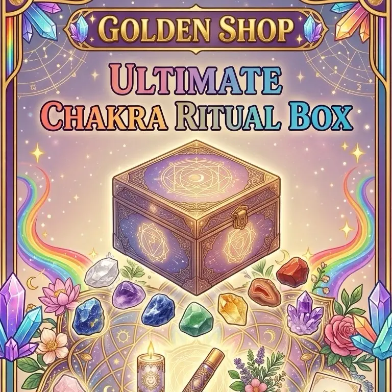 Chakra Healing Ritual Box - All-In-1 Spiritual Wellness Candle Kit with Agate Pendulum Set for Energy Balancing, Home Decor & Meditation Practices