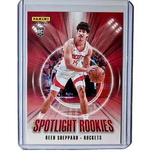 Reed Sheppard Rookie 2024-25 Panini Spotlight Rookies NBA #3 Rockets 1 of 170 Raw Sports Single Cards