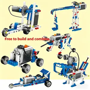 Electric Robot Stem Educational Building Kit, Stem Construction Set, High Difficulty Mechanical Assembly Toy, Gift for Boys and Girls Aged 6+, Develops Thinking Skills