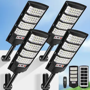 4 Pack Commercial LED Outdoor Solar Lights , Dusk to Dawn ,Waterproof Solar Powered Wall Mount Solar Lamp  with Motion Sensor,Perfect or Yard/Garden/Driveway