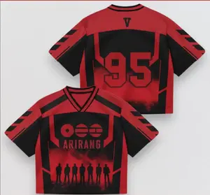 Arirang Jersey Mesh Crop Top, Arirang Concert Kpop Fan Merch, Custom Bangtan Members Jersey, Arirang World Tour 2026 Merch Shirt, Custom Kpop Jersey