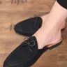 Men's Casual Solid Color Slip on Loafers, Breathable Comfortable Flat Shoes, Fashionable Shoes for Daily Wear, Boy, Footwear