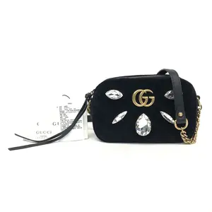 Pre-owned GUCCI Velvet Shoulder Bags 7.48'' R1299 Shoulder Bag C1366798861 0406 T4 Zoe