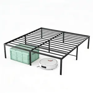 Dorm & Apartment Bed Frame, 16 Inch Heavy Duty Metal Platform Bed Frame, Sturdy Noise-Free Steel Frame, Under-Bed Storage, No Box Spring Needed, Easy Assembly
