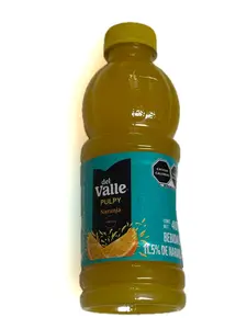 Pulpy de Naranja con Pulpa de Naranja Del Valle 400 ml | Del Valle Pulpy Orange Drink with Fruit Pulp, 400 mL Bottle