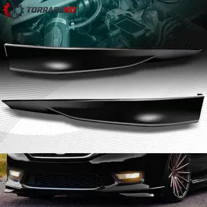 For 2013-2015 Honda Accord 4DR HFP Style Black Front Bumper Spoiler Lip 2PCS