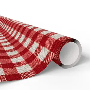 Red Gingham Wrapping Paper - Rustic Gift Wrap, Matte Finish