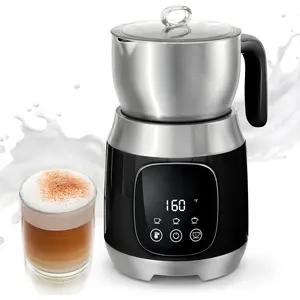 Milk Frother, Variable Temp and Froth Thickness DualFro 600 Milk Frother Steamer, 21OZ  Touch Control Milk Warmer, Dishwasher Safe, Memory Function for Latte&Hot  (Black)