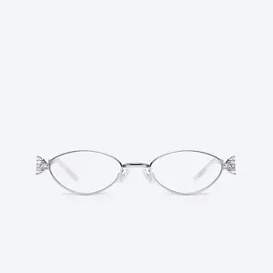GENTLE MONSTER Carat 02 Silver Frame Clear Lenses Oval Shape