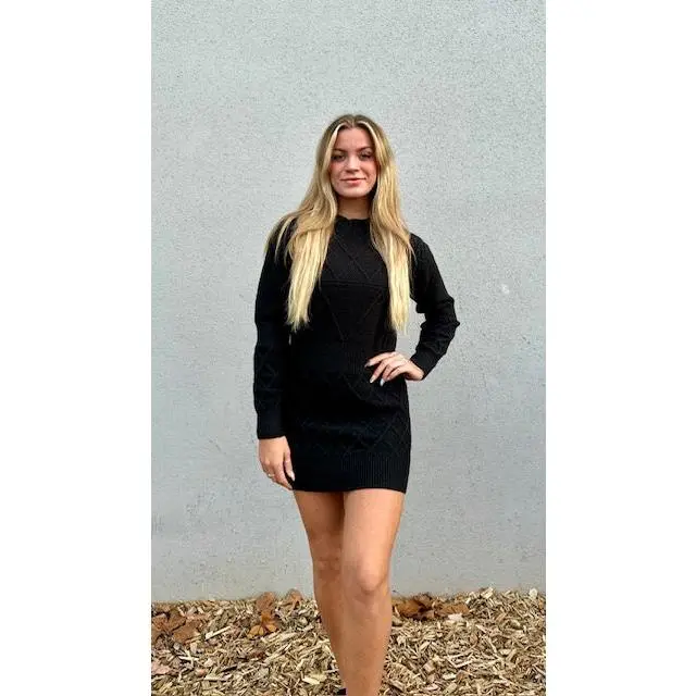 Avery Elastic Waist Sweater Dress