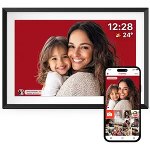 Digital Picture Frame 10.1 inch, Frameo Digital Photo Frame, WiFi Electronic Frame with 32GB Storage, 1280x800 HD IPS Touch Screen, Auto-Rotate, Slideshow, Share Photos/Videos Instantly