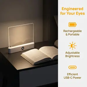 Game-Changer for Night Readers! Rechargeable LED Reading Light - No More Dark Pages