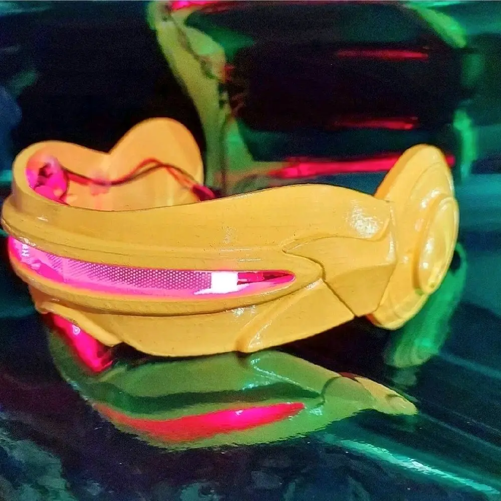Visor Glasses Mask Cosplay Costume Geek Accessory Comic 3d yellow color