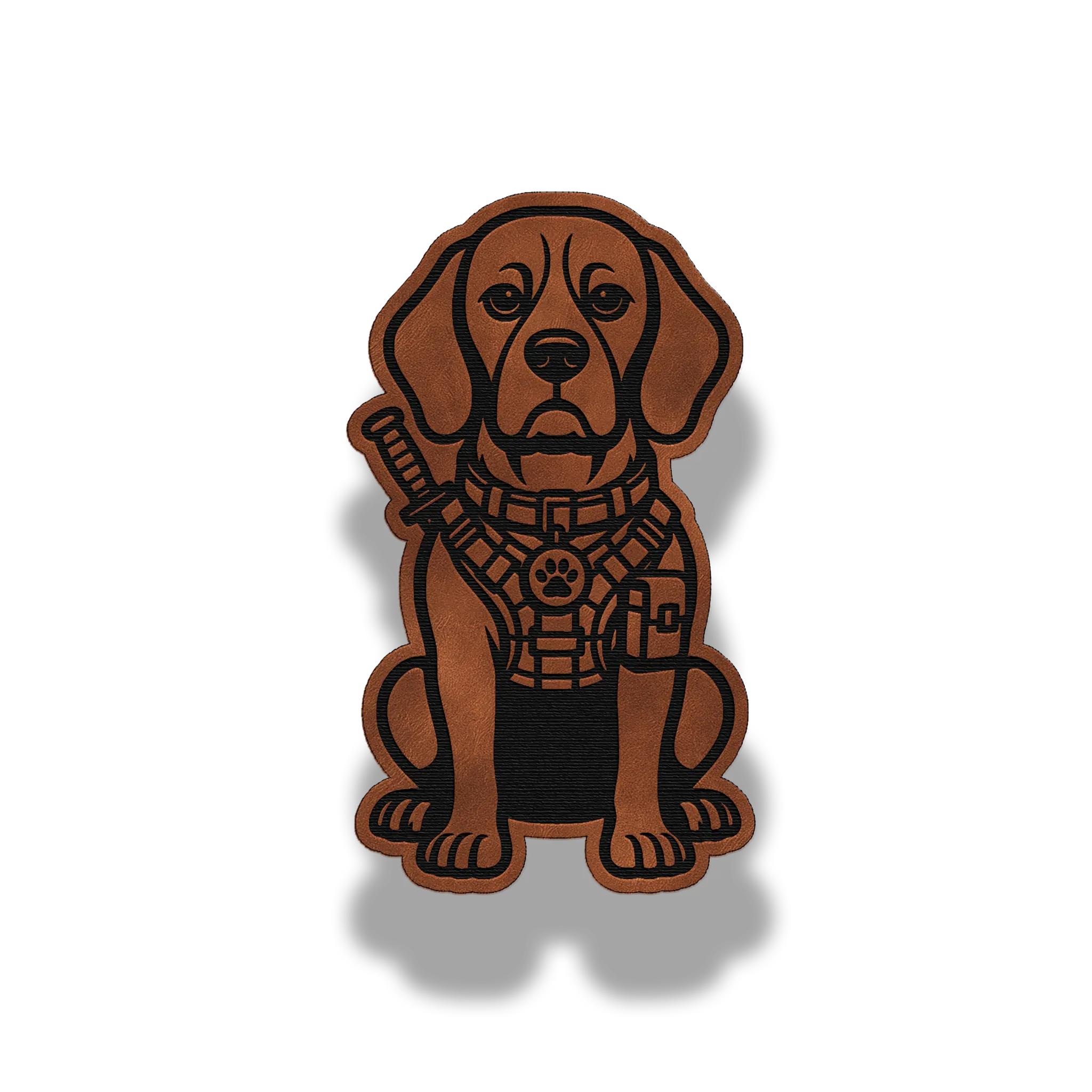 Tactical Beagle Dog Patch – Leatherette Morale Patch