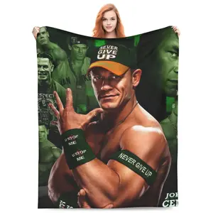 John Cena Blanket Soft Flannel Throw Cozy Couch Blanket Travel Blanket Warm Bedding for Fans, Gamers, Teens, Adults, Bedroom, Living Room, Movie Nights, Road Trips