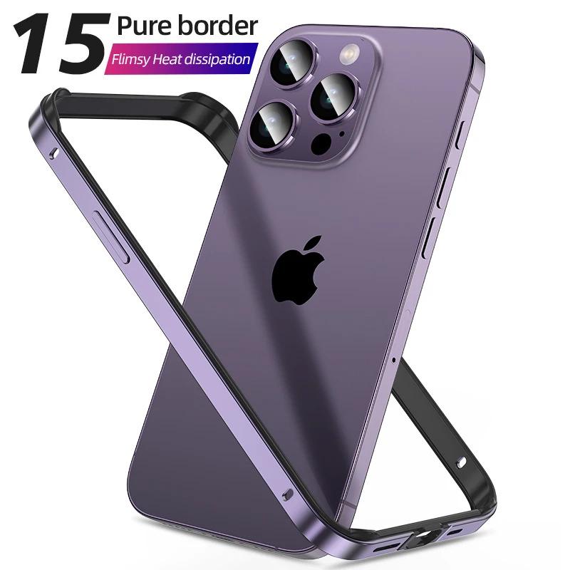 Luxury Silicone Frame Hybird Aluminum Bumper Case For iPhone 16 Pro Max 14 Plus 13 12 15 Pro Max Accessories