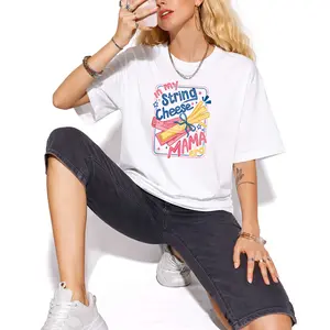 Funny Mother’s Day Tee – String Cheese Mama Shirt for Food-Loving Moms