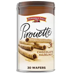 SALE - SALE - Pepperidge Farm Pirouette Cookies, Chocolate Hazelnut Créme Filled Wafers, 13.5 Oz Tin