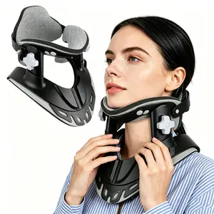Home Use Adjustable Neck Cervical Traction Collar Ergonomic Spine Support Brace Soft Foam Padding Neck Stretcher for Chronic Neck Pain, Herniated Disc, Stiff Cervical Relief