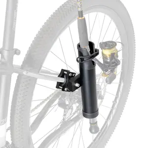 CyclingDeal Fishing Rod Holder for Bike | Made of Quality Aluminium Alloy | Fully Adjustable Design | Secures Fishing Pole Holder for Bicycle