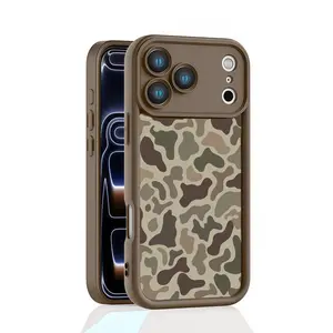 Duck Camo Pattern Matte TPU Bumper Smartphone Casing, Drop-Resistant Cellphone Case with Camera Protection for iPhone 17/16/15/14/13/12 Air Plus Pro ProMax, Premium Mobile Devices Accessories, Ideal Gift for Outdoor Enthusiasts, Cover