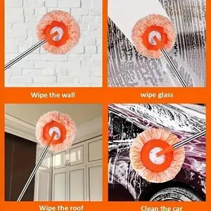 Mop head replacement fabric - Suitable for wet-dry cleaning of hardwood floors, circular mop pad, for efficient cleaning, mop cleaning accessories, can be flexibly replaced