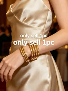 High-Quality Bangle Bracelet, Anti-Fade Daily Wear Jewelry, Stainless Steel Material, Casual Style, All Seasons Accessory