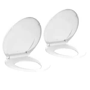 Garvee Elongated Toilet Seats, Soft-Close Lid, Safe PP Material, Easy Installation with Hardware