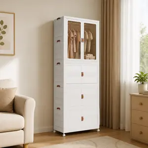 Stackable Storage Containers, Versatile Lockers, And Multifunctional Closet Organizers. A Foldable Closet That Is Easy to Set Up And Can Be Used for Hanging Garments, Ideal for Bedrooms, Dressing Rooms, Retail Clothing Spaces, Laundry Areas
