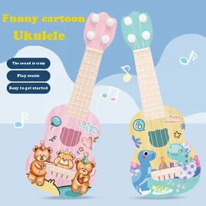 Cartoon Ukulele Toy Instrument, Blue Plastic Playable Music Toy, Educational Musical Toy, Fun Learning Gift