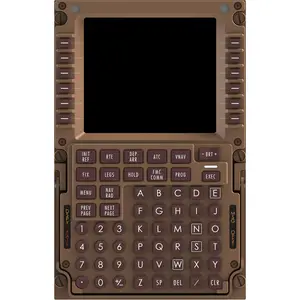 Cockpit Simulator 747X CDU Flight Simulator Control Display Unit – 1:1 CNC Aluminum Hardware, Real Silicone Keys, Full-Color Display, USB-C Plug-and-Play