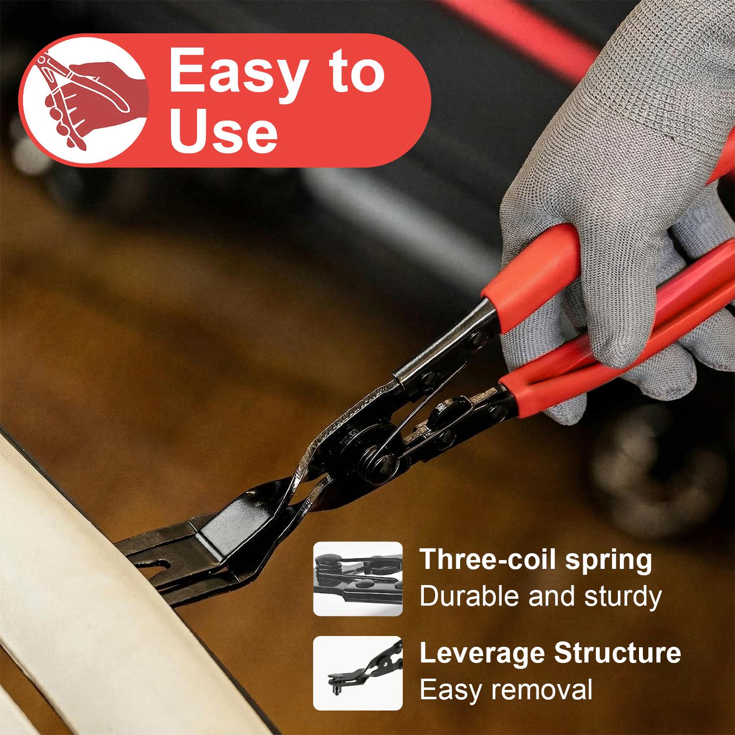 Automotive Electrical Disconnect Pliers Kit, Auto Repair Plier, Connector Separator 60 ° Pliers, Hose Clamp Plier, Car Trim Clip Removal Pliers, Plug Release Tool and Wire Terminal Removal, Heavy Duty Auto Repair Tools, Easy Grip & Removal