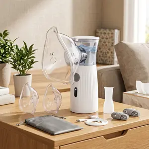 Portable Handheld Mesh Nebulizer - Electric Atomizer with Accessories for Breathing Issues, Ideal Gift for Adults and Kids