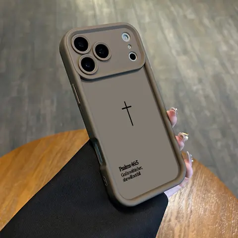 Biblical Cross Phone Case for iPhone 18 17 Pro Max 16 Pro Max 15 Pro 14 13 12 11 Sleek Shockproof Lightweight Cover with Protection Protective iphone 15 pro max case iphone 13 case drop-proof phone case Cellphone Smartphone-ZQ61