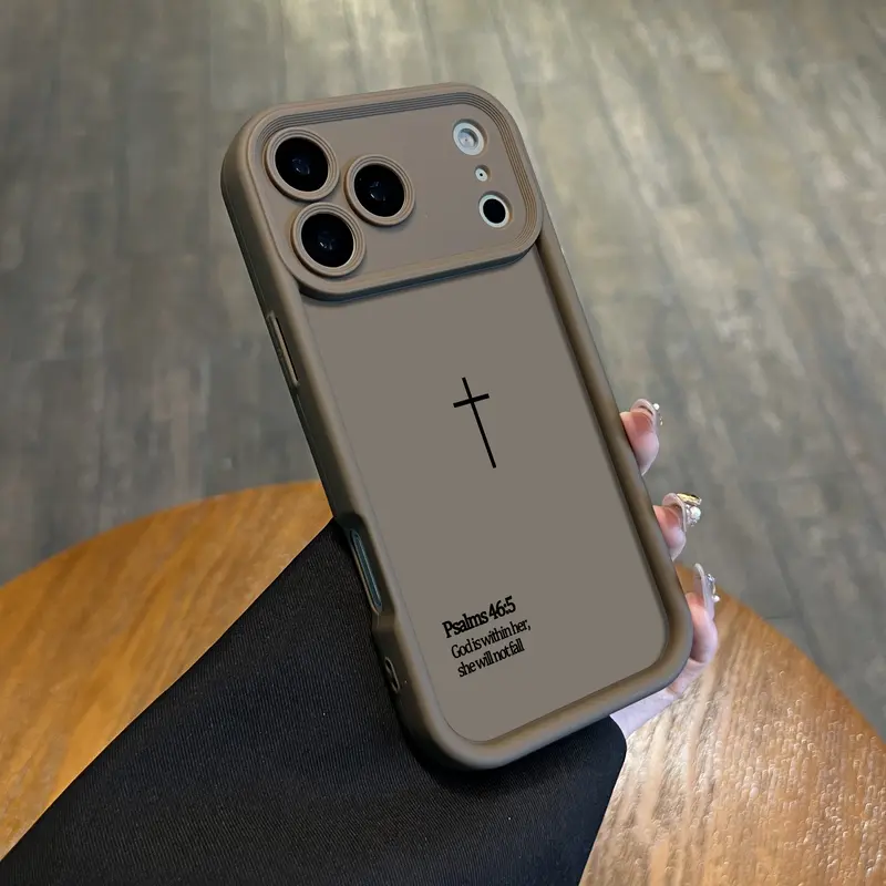 Biblical Cross Phone Case for iPhone 18 17 Pro Max 16 Pro Max 15 Pro 14 13 12 11 Sleek Shockproof Lightweight Cover with Protection Protective iphone 15 pro max case iphone 13 case drop-proof phone case Cellphone Smartphone-ZQ61