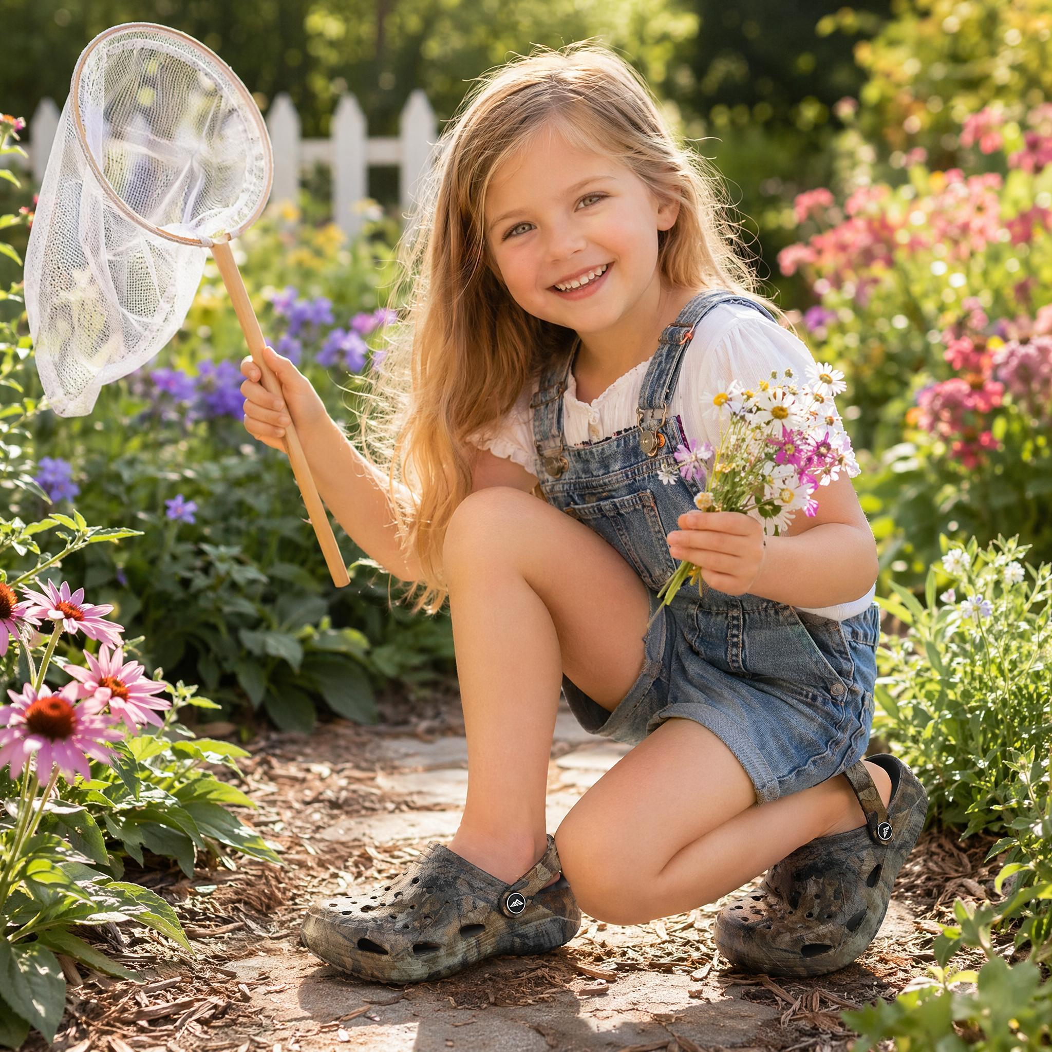 Kids' 2-Way Wear Slip On Clogs, Round Toe EVA Flexible Sandals for Boys & Girls, Summer Shoes with Arch Support and Anti-Slip Sole, Soft Soled Sandals, Footwear, Slides Slippers, Casual, Outdoor Play, Synthetic, Wear-Resistant Eva Handles Daily Play