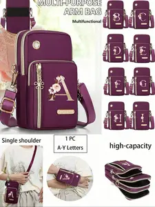 Women's Mini Crossbody Phone Bag, Vertical Wallet, Sports Arm Bag with Earphone Hole, Casual Fashion Crossbody Purses for Work, Gifts