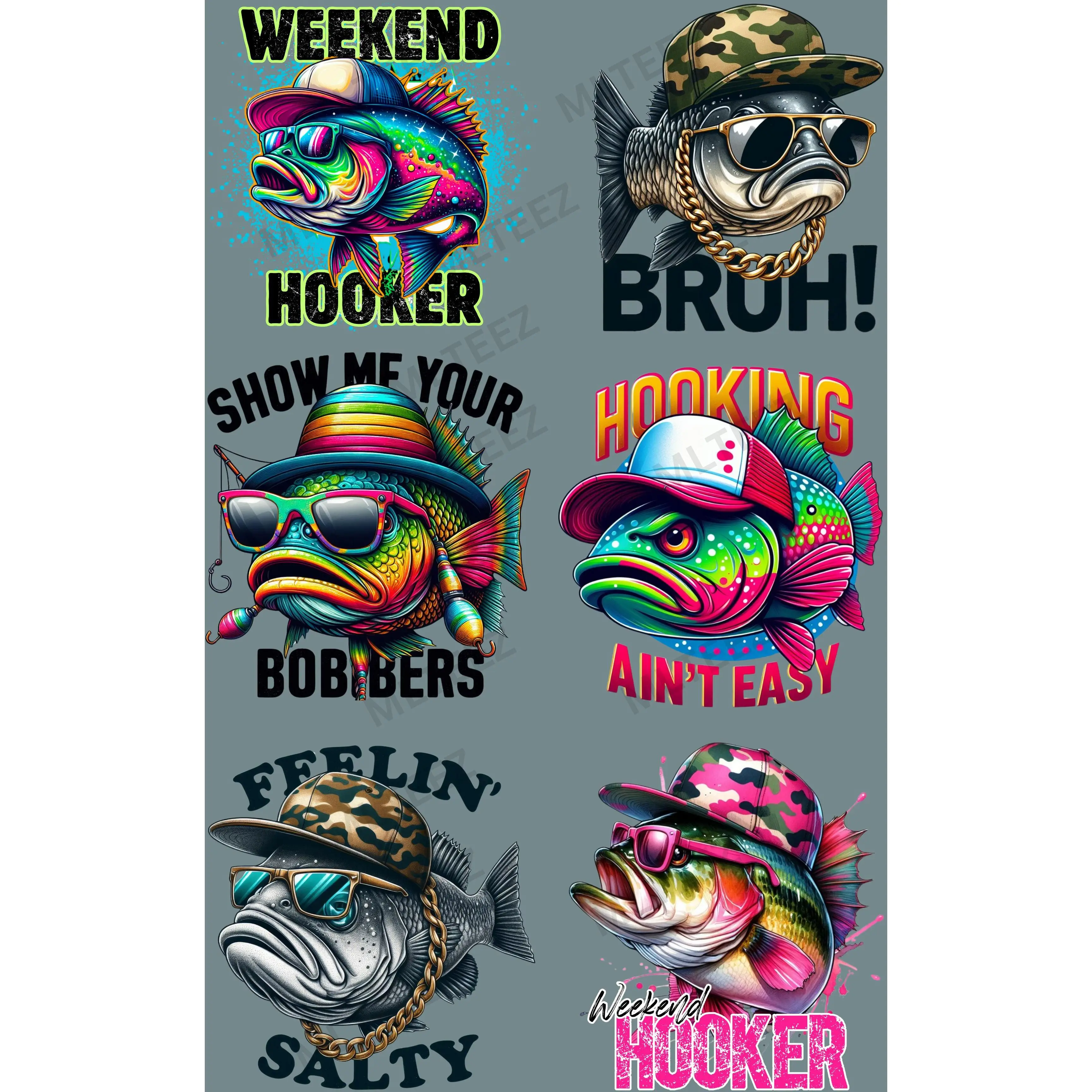WEEKEND HOOKER PREMADE GANGSHEET  - 22X36  DTF TRANSFERS - DIRECT TO FILM