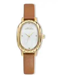 Timeless Texture Cognac Leather Watch