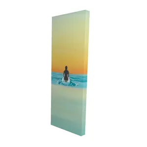 Begin Home Decor 2080-4816-SP46 16 x 48 in. Surfer Swimming by Dawn - Blue Bedroom Canvas Home Decor
