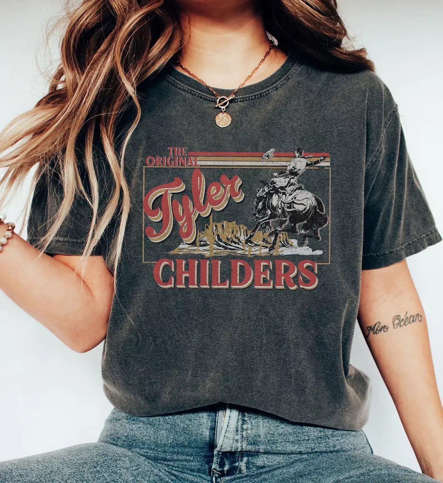 Comfort Colors Tyler Childers Bullhead T-Shirt, Band Tee Shirt, Gift Fan Shirt For Men Women Streetwear Tshirt