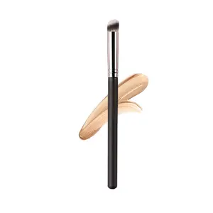 Concealer Brush, Under Eye Small Size Angled Head Kabuki Nose Contour Brush for Concealing Blending Setting Buffing