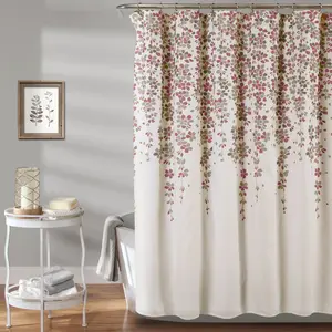 Lush Decor Weeping Flower Shower Curtain - Floral Design, Lightweight Iron Material, Ideal for Showering Lush Decor Weeping Flower Shower Curtain - Floral Design, Lightweight Iron Material, Ideal for Showering