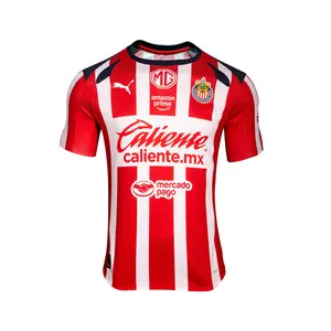 PUMA Mens Chivas Home Promo 25-26 Collared Short Sleeve Jersey Casual - Red