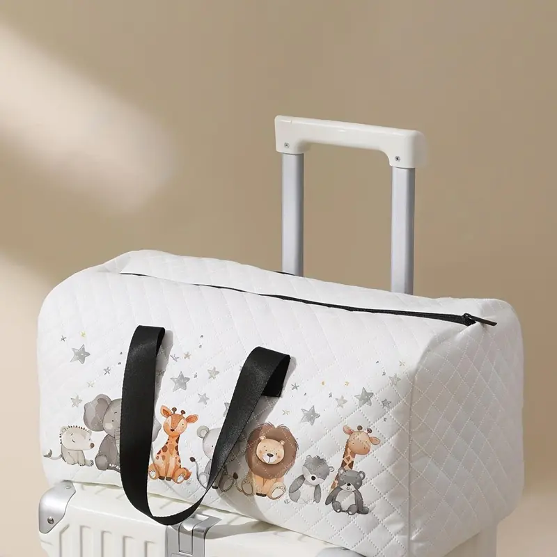 Animal Print Travel Duffle Bag, Large Capacity Travel Bag, Portable Overnight Bag, Fashion Travel Bag, Yoga Training Bag, Travel Essentials, Multifunctional Travel Duffels, Travel Duffel Bags, Traveling Bags, Luggage
