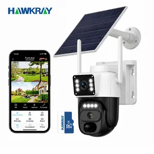 HAWKRAY 4G LTE Cellular Solar Security Camera Wireless Outdoor 360° Pan/Tilt View 2K Night Vision PIR Motion Sensor 2 Way Talk Built-in SIM Card Rechargeable Battery - Installation