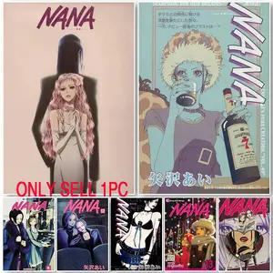 Nana Retro Vintage Prints Poster Decor Canvas Art Painting Wall Art Pictures HD Prints Japan Anime Role Figure for Living Room Home Decoration (25 Style Options)